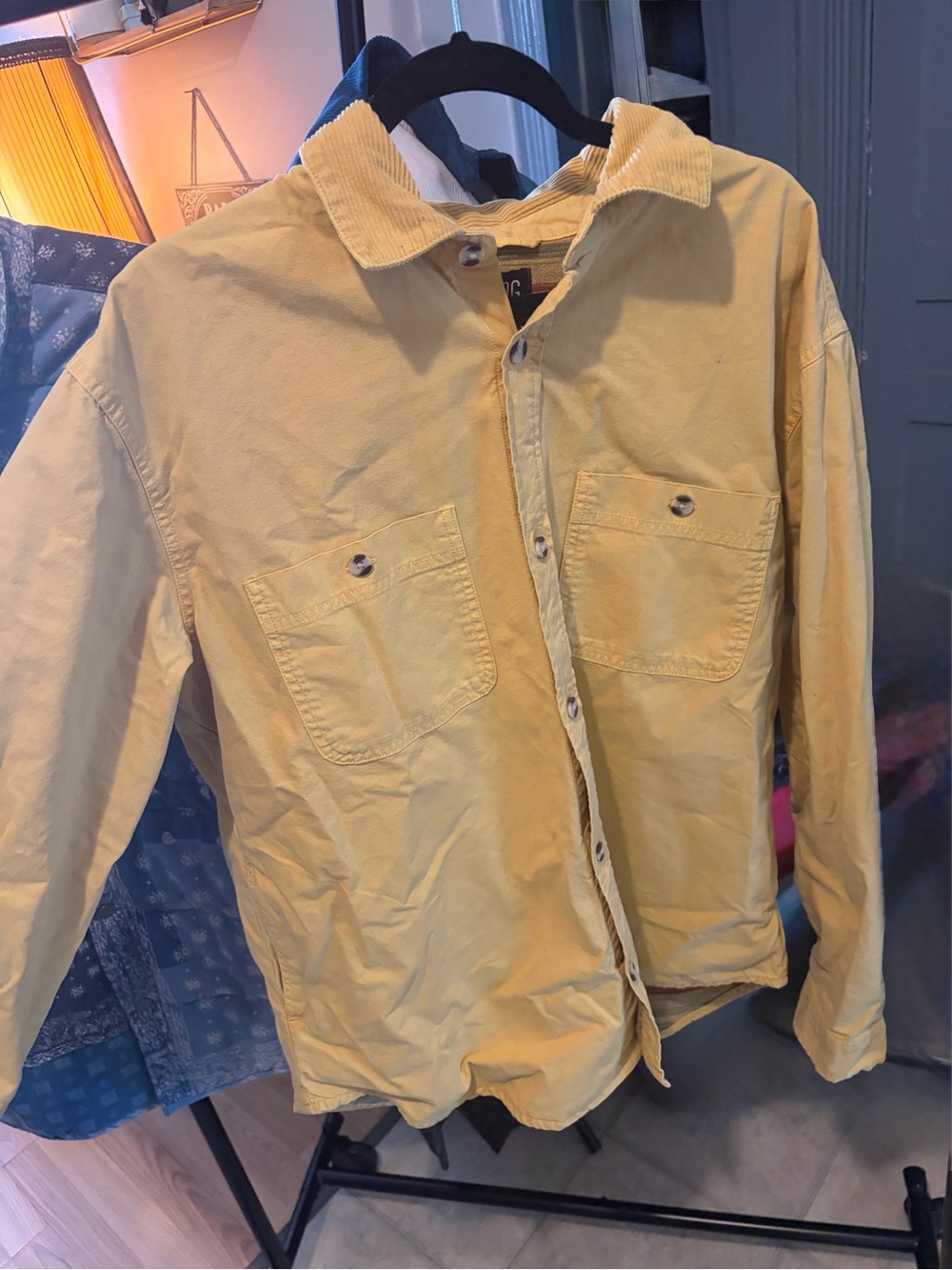 Men's Yellow Corduroy Collar Jacket - BDG Urban Outfitters
